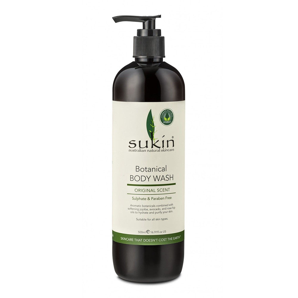 Sukin Natural Botanical Body Wash, Original Scent, 16.9 Oz